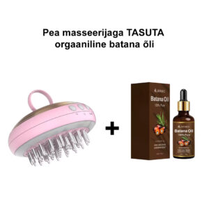 Komplekt pea masseerija "EMS" + batana õli
